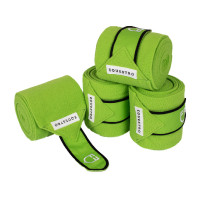 Bandas de polo transpirables pony Trim por 4 Equestro Limón / negro Amarillo