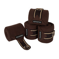 Bandas de polo para pony con logo bordado Diamond en juego de 4 Equestro Castaño Marr&amp;amp;amp;oacute;n