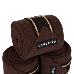 Bandas de polo para pony con logo bordado Diamond en juego de 4 Equestro Castaño Marr&amp;amp;amp;oacute;n