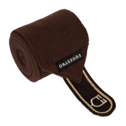 Bandas de polo para pony con logo bordado Diamond en juego de 4 Equestro Castaño Marr&amp;amp;amp;oacute;n