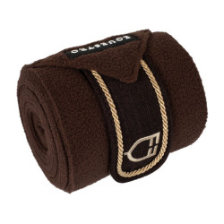 Bandas de polo para pony con logo bordado Diamond en juego de 4 Equestro Castaño Marr&amp;amp;amp;oacute;n