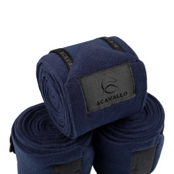 Bandas de polo antipilling con cierre de velcro Acavallo por 4 Azul profundo / negro Azul marino Bandas de polo antipilling con cierre de velcro Acavallo por 4 Azul profundo / negro Azul marino