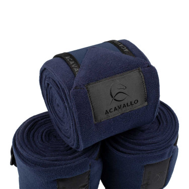 Bandas de polo antipilling con cierre de velcro Acavallo por 4 Azul profundo / negro Azul marino Bandas de polo antipilling con cierre de velcro Acavallo por 4 Azul profundo / negro Azul marino