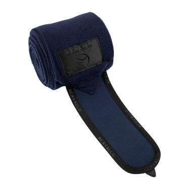 Bandas de polo antipilling con cierre de velcro Acavallo por 4 Azul profundo / negro Azul marino Bandas de polo antipilling con cierre de velcro Acavallo por 4 Azul profundo / negro Azul marino