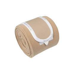 Bandas de polo antipilling con cierre de velcro Acavallo por 4 Arena / blanco Beige