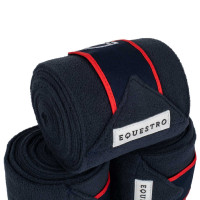 Bandas de polo con cierre de velcro Trim por 4 Equestro Limón / negro Amarillo