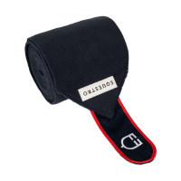 Bandas de polo con cierre de velcro Trim por 4 Equestro Limón / negro Amarillo