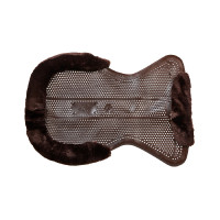 Amortiguador terapéutico de gel con recorte de lana ecológica Acavallo Blanco / claro Transparente