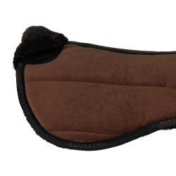 Amortiguador de lana ecológica Equestro brun, contrastes noirs Marrón