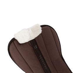 Amortiguador de lana ecológica Equestro Marrón / marrón / blanco