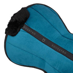 Amortiguador de lana ecológica Equestro Petróleo / negro Azul