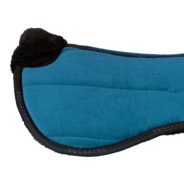 Amortiguador de lana ecológica Equestro Petróleo / negro Azul