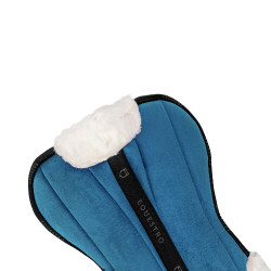 Amortiguador de lana ecológica Equestro Petróleo / negro / blanco