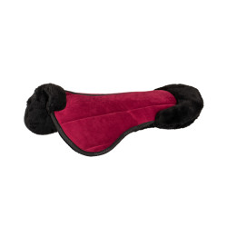 Amortiguador de lana ecológica Equestro Vino / negro Rojo