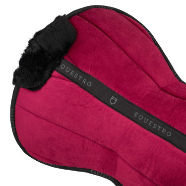 Amortiguador de lana ecológica Equestro Vino / negro Rojo