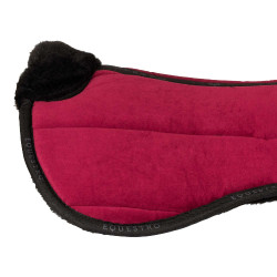 Amortiguador de lana ecológica Equestro Vino / negro Rojo