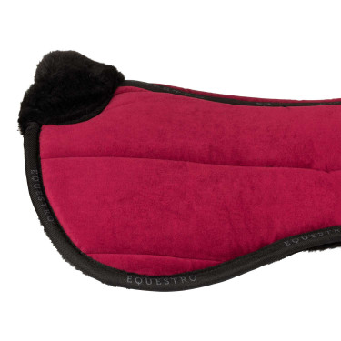 Amortiguador de lana ecológica Equestro Vino / negro Rojo