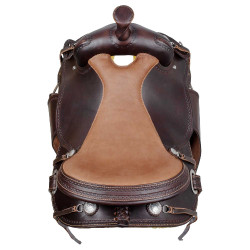 Silla western trail faldón redondo full quarter 8020 Castaño Marrón