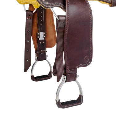 Silla western trail faldón redondo full quarter 8020 Castaño Marrón