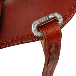 Silla western trail faldón redondo full quarter 8020 Avellana Marrón