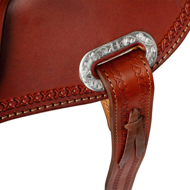 Silla western trail faldón redondo full quarter 8020 Avellana Marrón