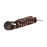 Cordón de nailon trenzado Acavallo con tapa de cuero Marrón oscuro Marr&amp;amp;amp;oacute;n