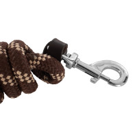 Cordón de nailon trenzado Acavallo con tapa de cuero Marrón oscuro Marr&amp;amp;amp;oacute;n