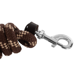 Cordón de nailon trenzado Acavallo con tapa de cuero Marrón oscuro Marr&amp;amp;amp;oacute;n