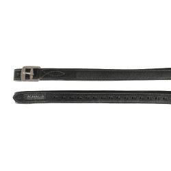 Cuero Acavallo Estribo Cuero Interior Nylon Negro