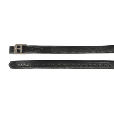 Cuero Acavallo Estribo Cuero Interior Nylon Negro