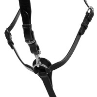 Coraza martingala de cuero Acavallo de 3 puntos Negro