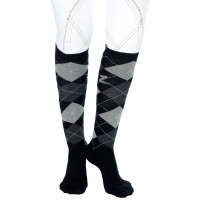 Calcetines de cuadros Horze Holly Negro