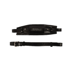 Muserola de cuero Acavallo para Hackamore Negro