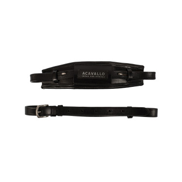 Muserola de cuero Acavallo para Hackamore Negro