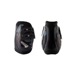 Protectores de menudillo de gel Acavallo Opéra con cierre de botones Negro / rojo Protectores de menudillo de gel Acavallo Opéra con cierre de botones Negro / rojo