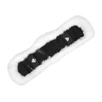 Acavallo Vaina Anatómica Cincha Corta Gel & Piel de Oveja Blanco