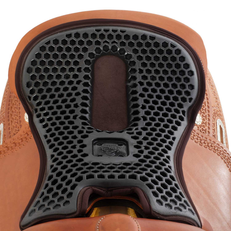 Acavallo Ortho-Coccyx Western Gel Cubre Asiento Hexagonal Dri-Lex 20mm Acavallo Ortho-Coccyx Western Gel Cubre Asiento Hexagonal Dri-Lex 20mm