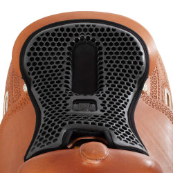 Acavallo Ortho-Coccyx Western Gel Cubre Asiento Hexagonal Dri-Lex 20mm Negro