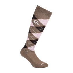 Calcetines Acavallo Algodón con Diamante Marrón / rosa / strass marrón Marr&amp;amp;amp;oacute;n