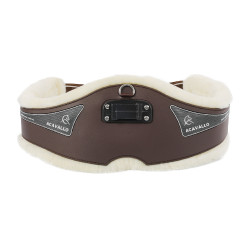 Cinch anatómico Acavallo de gel y PVC con base de lana desmontable Marrón oscuro Marr&amp;amp;amp;oacute;n