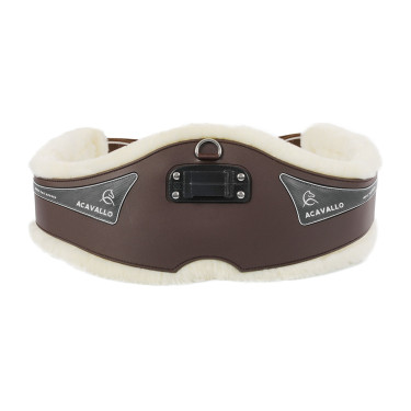 Cinch anatómico Acavallo de gel y PVC con base de lana desmontable Marrón oscuro Marr&amp;amp;amp;oacute;n