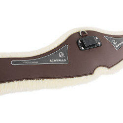 Cinch anatómico Acavallo de gel y PVC con base de lana desmontable Marrón oscuro Marr&amp;amp;amp;oacute;n