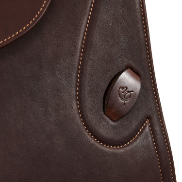 Sillín de salto de cuero Acavallo Botticelli Marrón oscuro