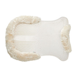 Amortiguador trasero de gel y piel de cordero con cuña elevadora Acavallo Natural Marrón