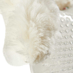 Amortiguador trasero de gel y piel de cordero con cuña elevadora Acavallo Natural Marrón