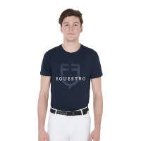 Camiseta ajustada con logo en el pecho hombre Equestro Marino Azul marino Camiseta ajustada con logo en el pecho hombre Equestro Marino Azul marino