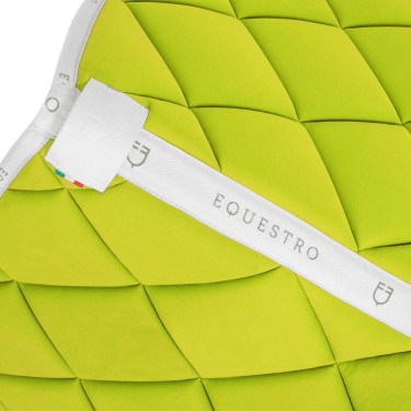 Alfombra de adiestramiento de tejido técnico con logotipo GP Equestro Limón / blanco Amarillo