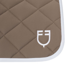 Alfombra de adiestramiento de tejido técnico con logotipo bordado White Line Equestro Nuez Marrón