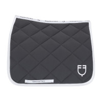 Alfombra de adiestramiento de tejido técnico con logotipo bordado White Line Equestro Asfalto Gris