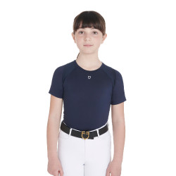 Camiseta técnica de entrenamiento para niños Equestro Marino Azul marino